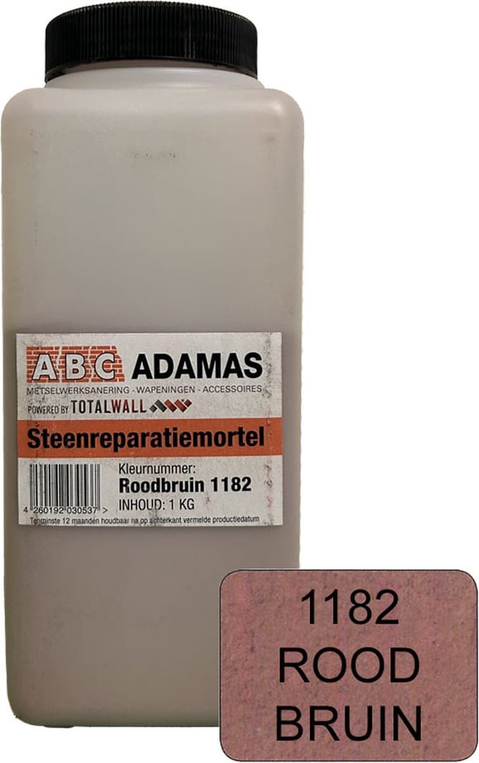 Steen reparatie mortel - Roodbruin (1 kg)