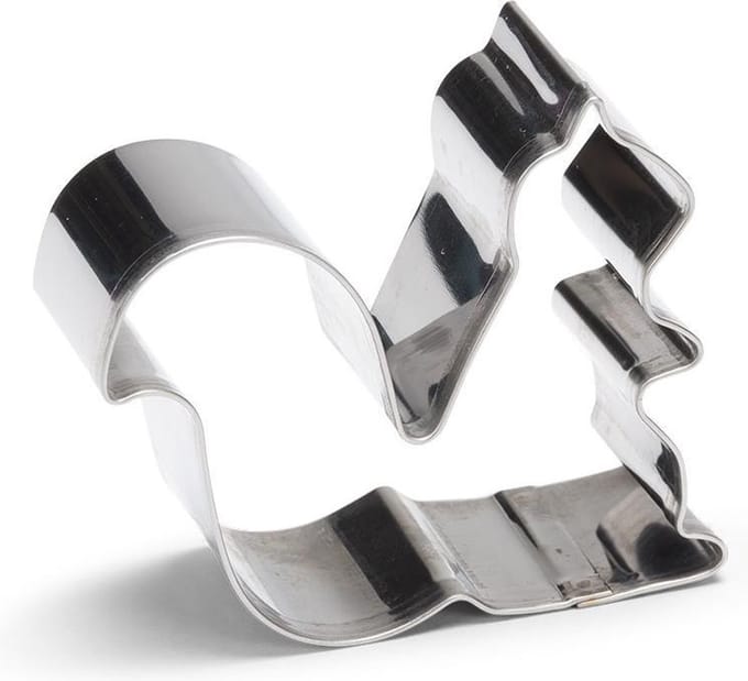 uitsteekvorm Eekhoorn 7 cm RVS zilver