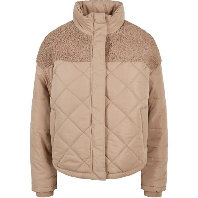 Urban Classics - Oversized Diamond Quilt Gewatteerd jack - 5XL - Beige