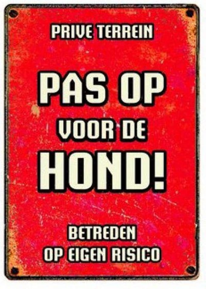 Plenty gifts waakbord blik pas op voor de hond - Default Title