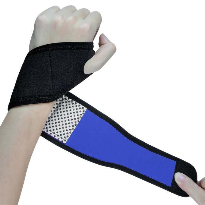 2 stuks Polssteun Brace Verwarming Polsstabilisator Verstelbare polsbandages Protector Links en 1 pc