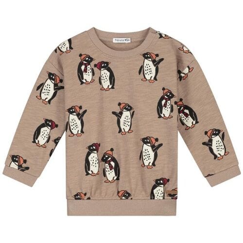 Prénatal baby sweater Light Mud Brown 56 heren