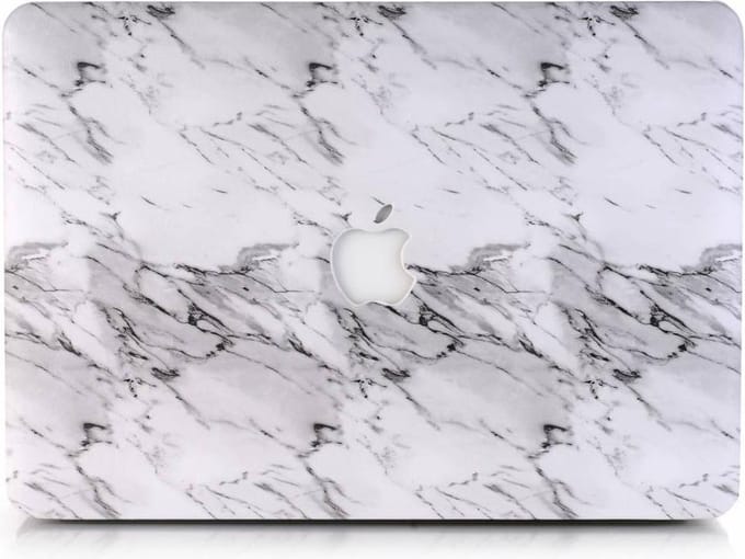 Lunso Geschikt voor MacBook 12 inch cover hoes - case - Marble Etta