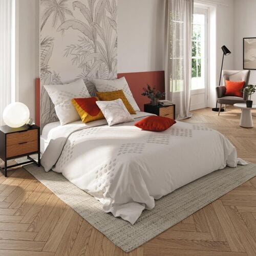 Atmosphera Gewassen Katoenen Bedset - Ivoor, 260 x 240 cm