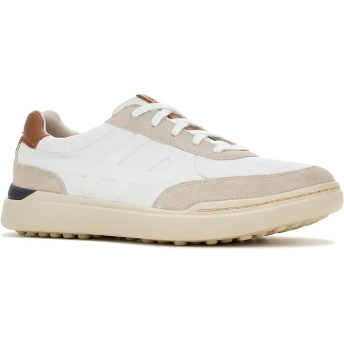 Hush Puppies Wes HP Sneakers Suède Heren Witte Trainers