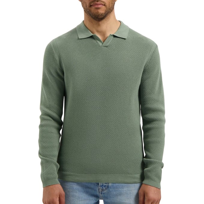 Dstrezzed Kostas Knitted Longsleeve Polo Heren - Maat S