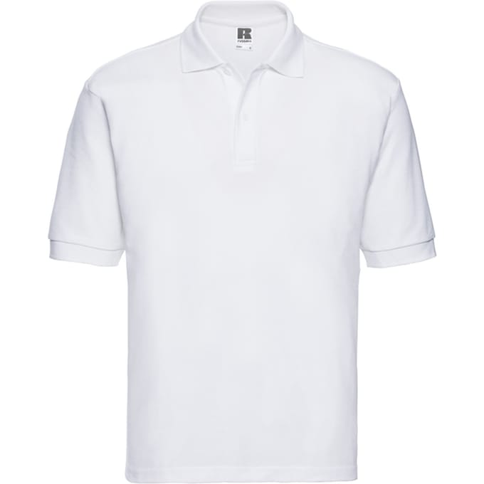 Russell Heren Klassiek Polycotton Poloshirt (Wit)