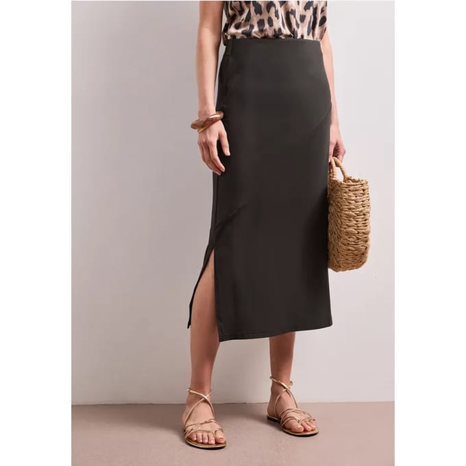Midirok van tricot in effen kleur