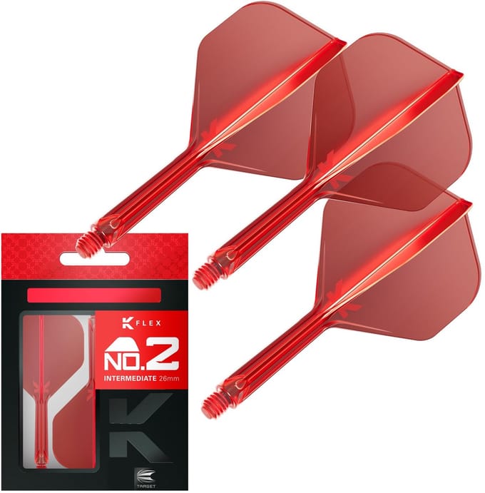 Target K-Flex Red NO2 - Dart Flights - Intermediate