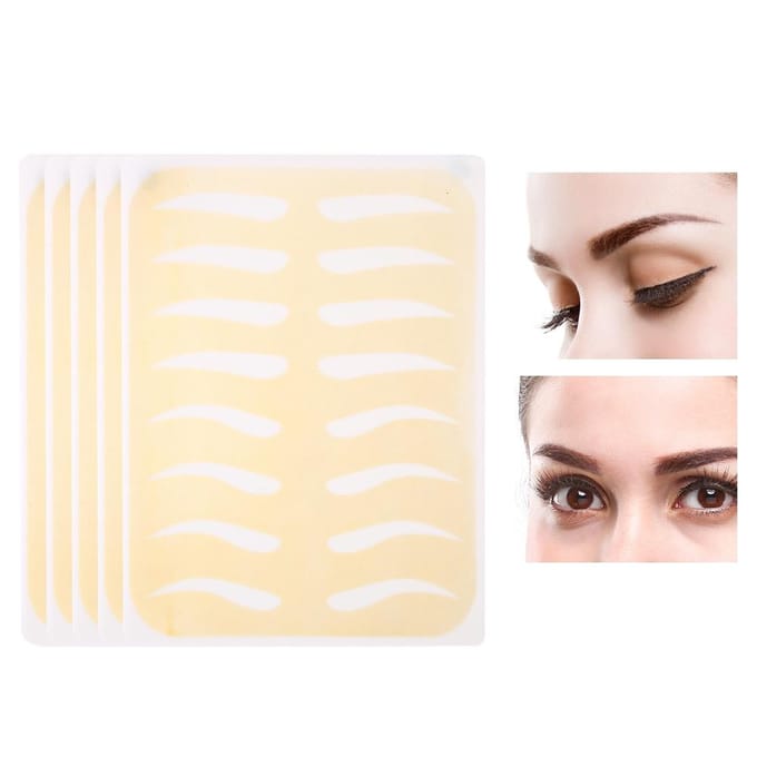 5 stuks Tattoo Oefen Permanente Make-up Microblading Wenkbrauw Training Siliconen Nephuid Goud white