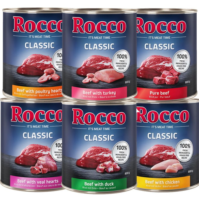 Gemengd probeerpakket Rocco 6 x 800g - Classic Mix 2: 6 soorten