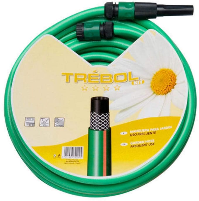 Groene Gevlochten Tuinslang 15 Meter (15mm/5/8") Inclusief Accessoires