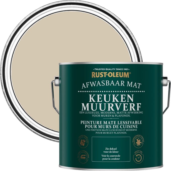 Rust-Oleum Lichtbruin Keuken muurverf - Karamel 2,5L