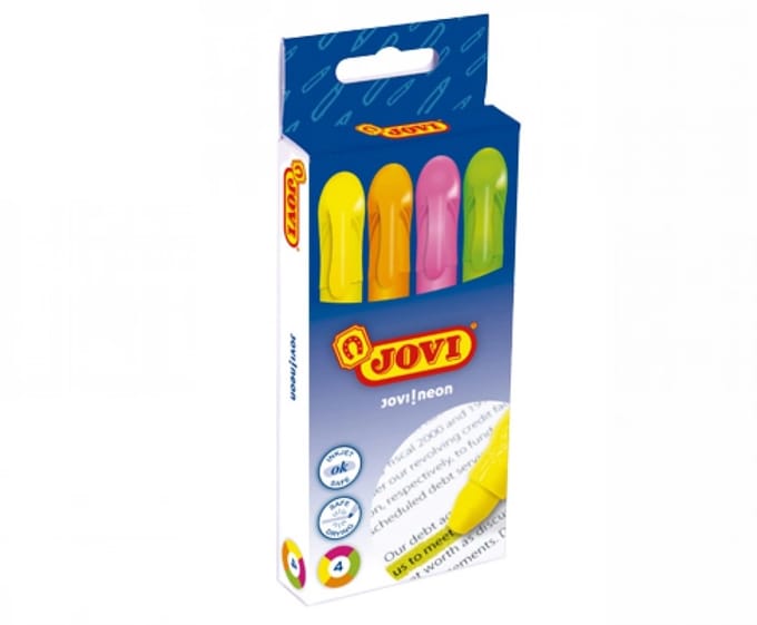 Fluorescerende Markeerstift Set Jovi 1810 Multicolour (4 Stuks)