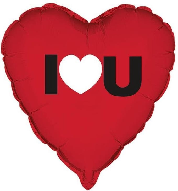 Folie ballon hart "I♥You" 45.7 cm
