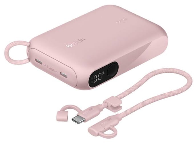 Belkin BoostCharge power bank - with display - 24 pin USB-C - 20 Watt - 10000 mAh