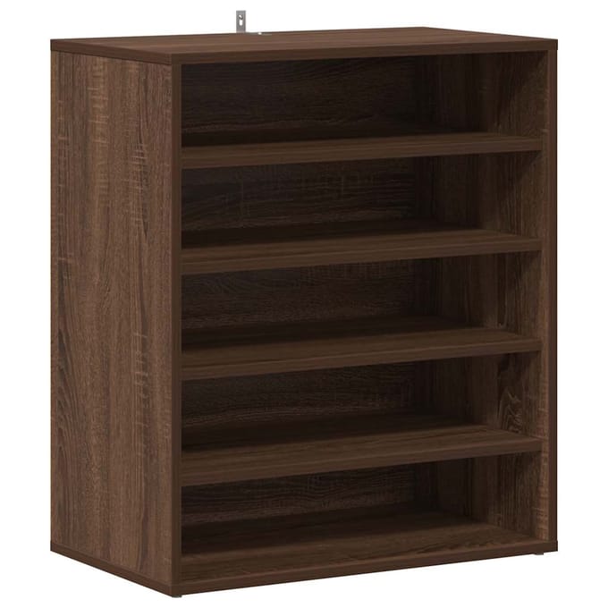 vidaXL - Schoenenkasten - 60 - x - 35 - x - 70 - cm - Bruin - eiken