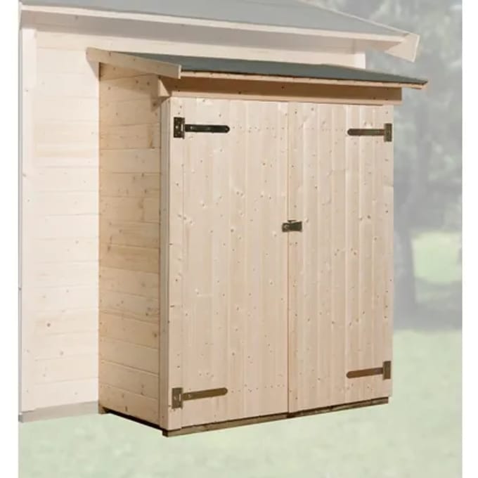 Weka Aanbouwkast +vloer Onbehandeld 65x128cm