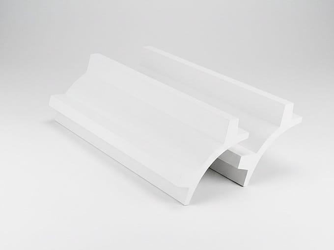 Vente-unique Set van 3 kroonlijsten voor plafond van polystyreen L290 x H10 cm wit - IONITA