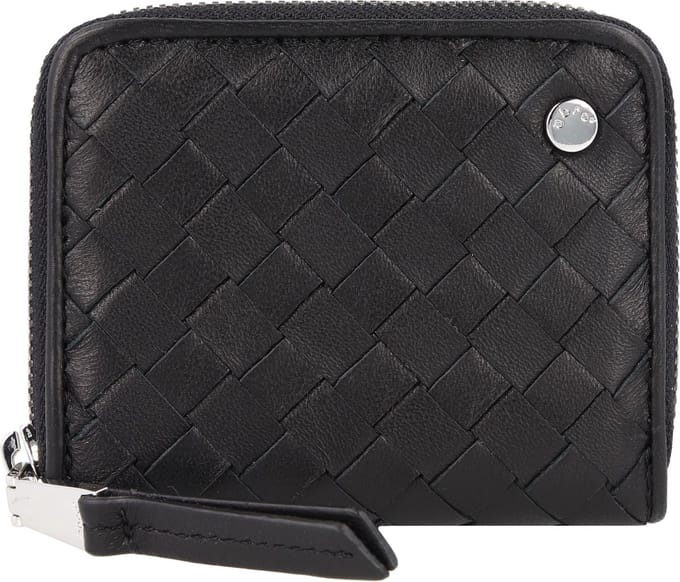 abro Piuma Portemonnee Leer 10.5 cm - Dames - Horizontaal - black-nickel