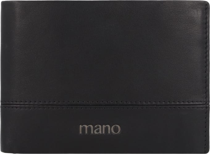 mano Don Romeo Portemonnee RFID Leer 13 cm - Jongens - Horizontaal - schwarz