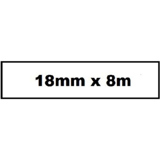 Labeltape Quantore TZE-241 18 mm x 8 m wit/zwart