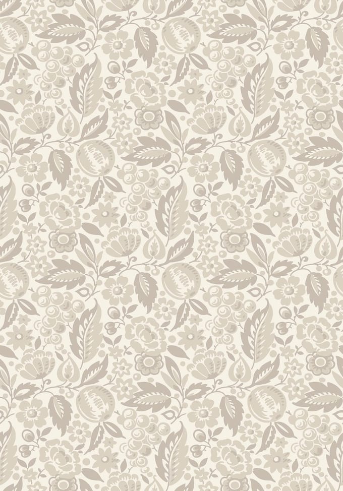 Boråstapeter Vliesbehang 4818 - New Heritage - Botanisch Beige - 53cm x 10.05m
