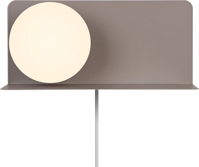 Nordlux Lilibeth-wandlamp-E14-opaal glas-bruin