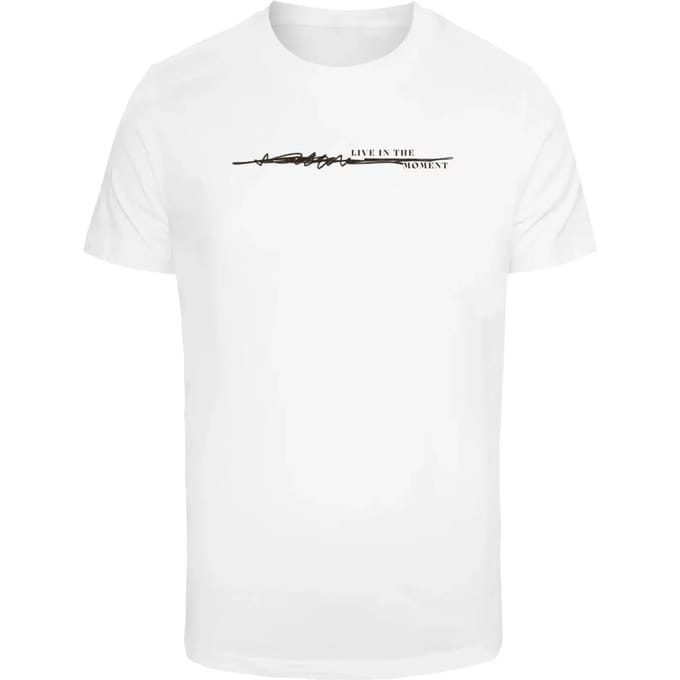 Mister Tee - Live In The Moment Heren Tshirt - S - Wit