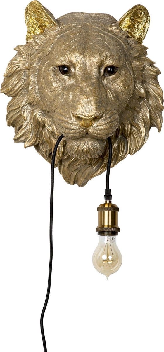Wandlamp - Dierenlamp Gouden Tijger