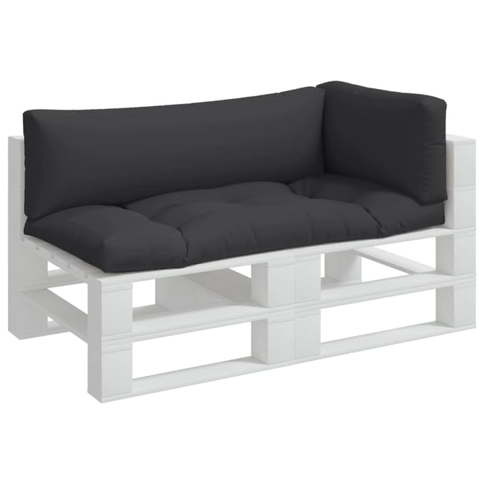 vidaXL - Palletkussens - 3 - st - stof - zwart