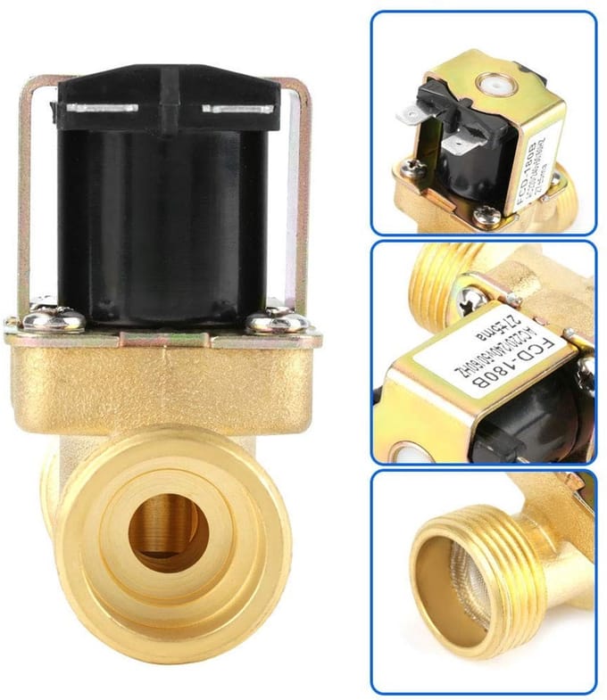 Dailygoods- Elektrische Solenoïde Klep - Hoogwaardige Messing