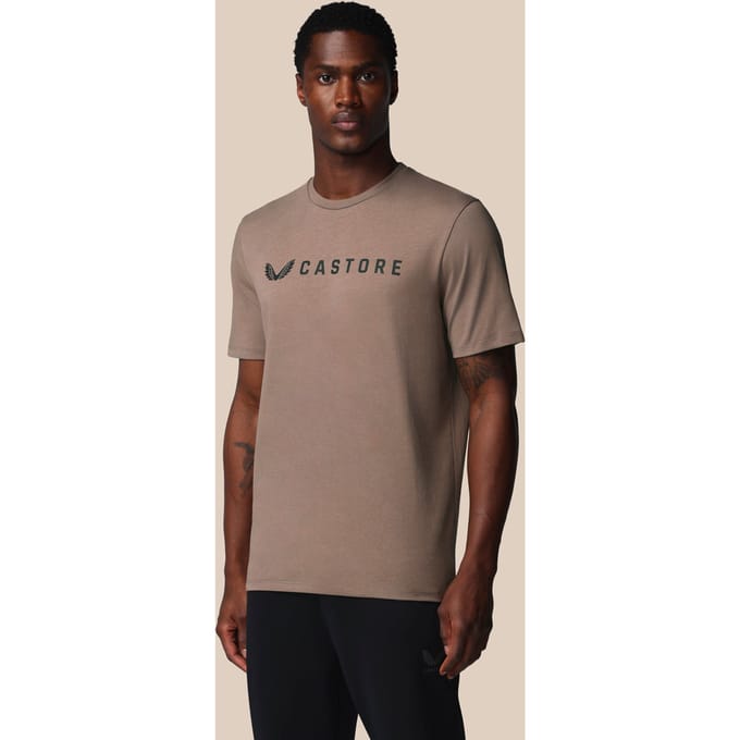 Heren Adapt Grafisch T-shirt - Diep Taupe