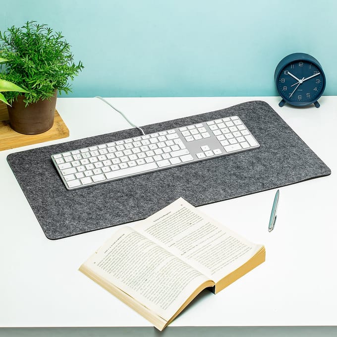 Kikkerland Filten Bureau Pad - Kantoor - Thuiswerken - Bureau onderlegger