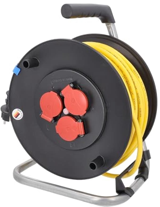 Sicherheits-Kabeltrommel 285mmØ 33m K35, IP44 Buiten