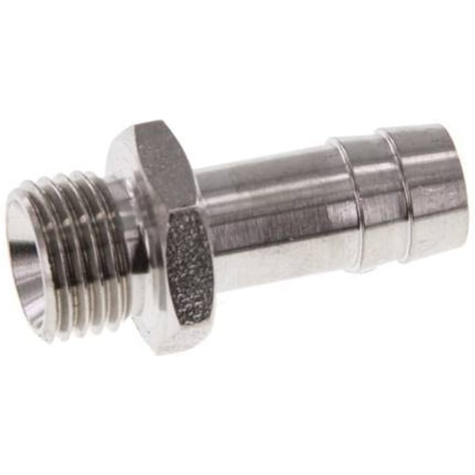G 1/4'' Buitendraad x 10mm RVS Slangpilaar 40 Bar