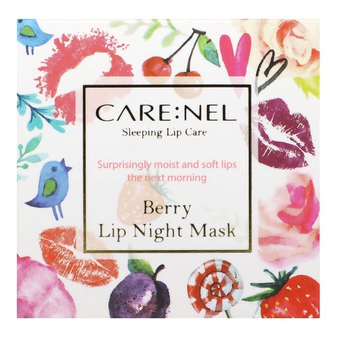 Se soucier:Nel, soin des lèvres de nuit, masque de nuit pour les lèvres, baie, 23g pink