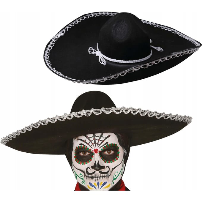 Mexicaanse Hoed Mexicaanse Sombrero Zwart Vilt Carnaval black