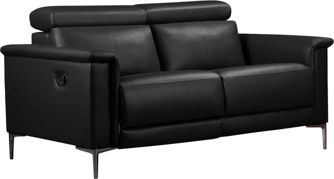 Lund-2Zitsbank - 1 Handmatige Relax - Zwart PU