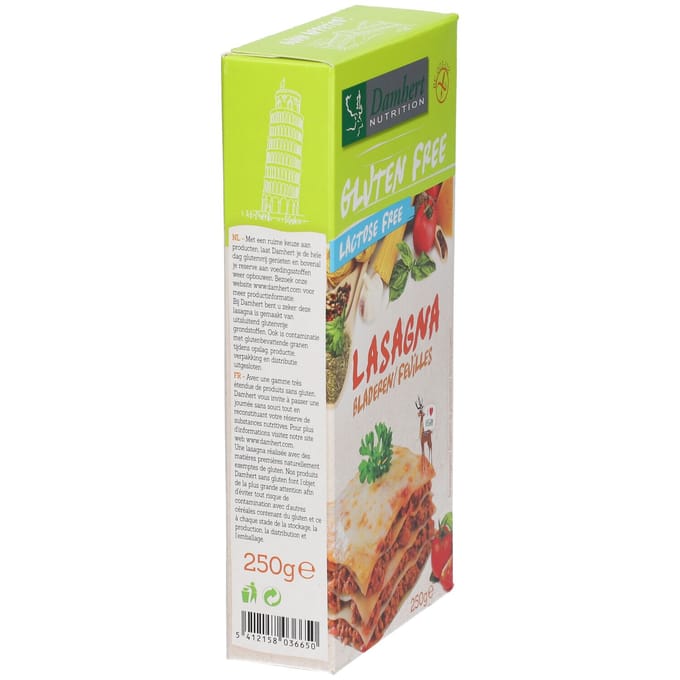 Damhert Gluten Free Lasagna Lactose 250 Overige