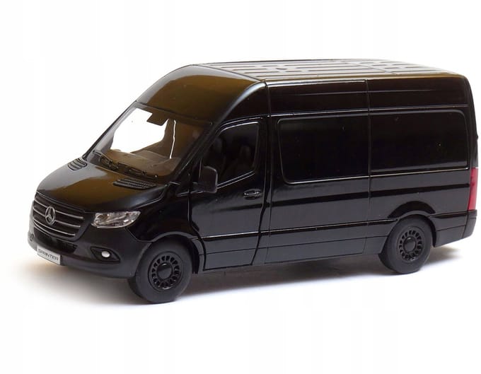 Mercedes-Benz Sprinter modelauto Kinsmart 1:48 Zwart