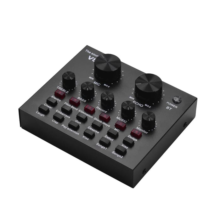 Externe audiomix-geluidskaart USB-audio-interfaceverbinding met meerdere geluidseffecten Without BT