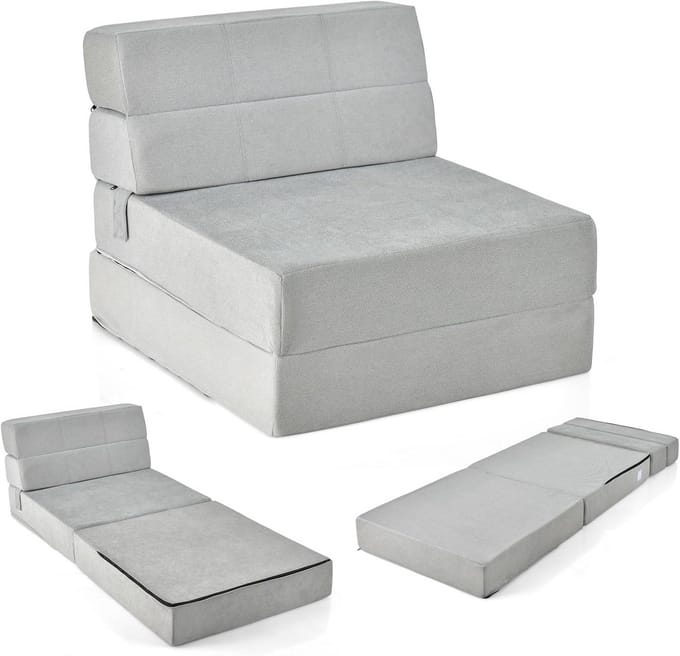 3-in-1 Inklapbare Slaapbank en Gastenmatras - Extra Dik Schuim