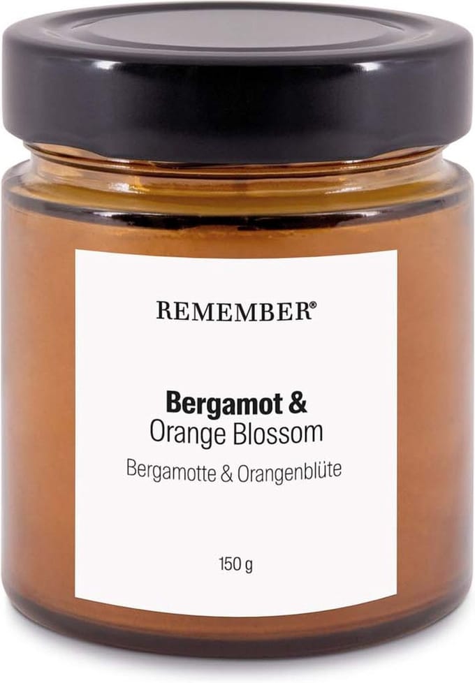 Remember - Geurkaars Bergamotte Oranjebloesem - Sojawax - Oranje