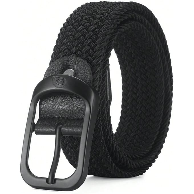 Dames- en heren geweven riemen elastische dames Koreaanse versie veelzijdige studentenriemen 110cm black