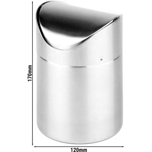 GGM Gastro (6 Stück) Tischabfallbehälter - Edelstahl - 1,2 Liter