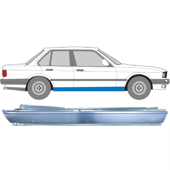 Volledige dorpel voor BMW 3 E30 1982-1994 / Rechts