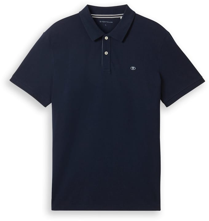 Tom Tailor - Piqué-poloshirt van katoen - Maat S - sky captain blue