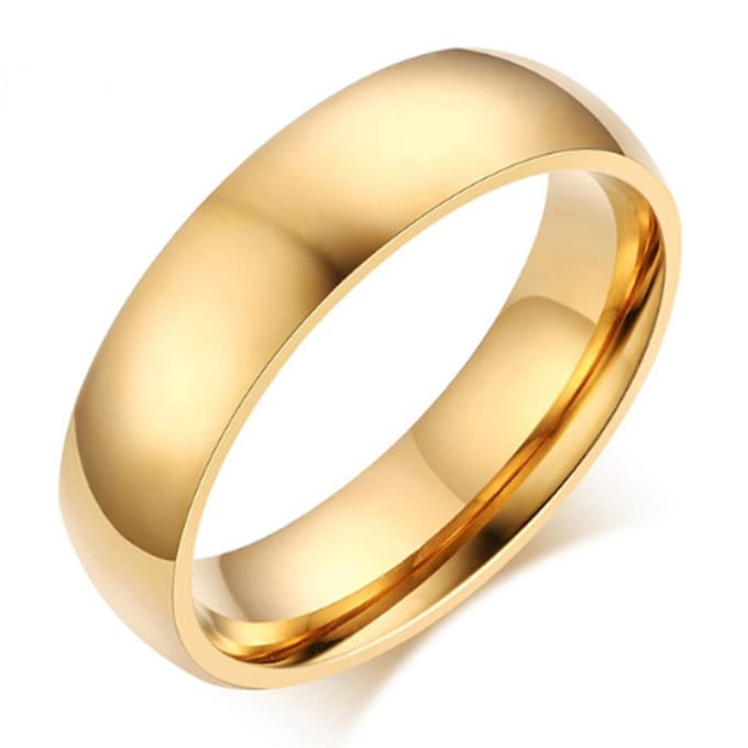 Victorious Ring Goud Staal Heren en Dames – Maat 68 (21.5mm)