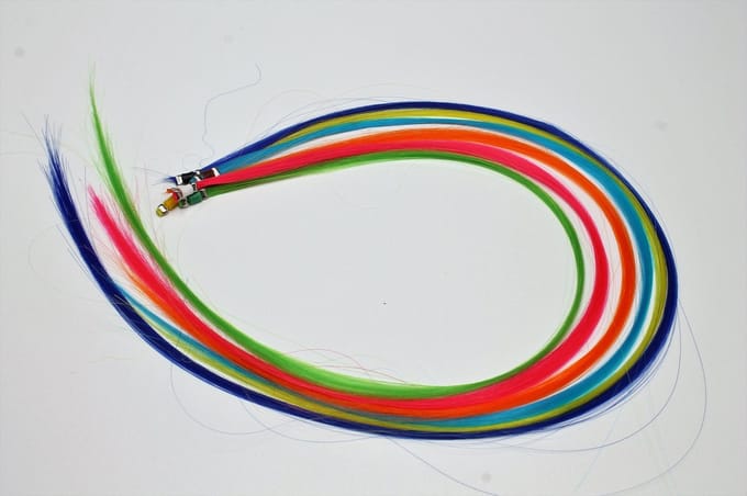 Kinder Funny Color Hair Extensions Mix Collor 35 cm